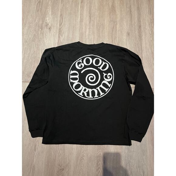 Good Morning - Spiral Logo LS Tee /Black/M / NWT - Picture 3 of 6